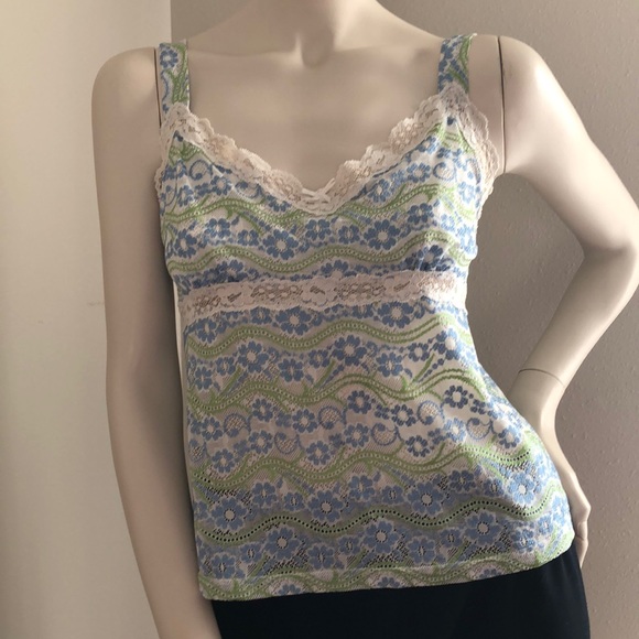 Arianne Tops - 🌷 Flower & Vine Mesh Lace Tank